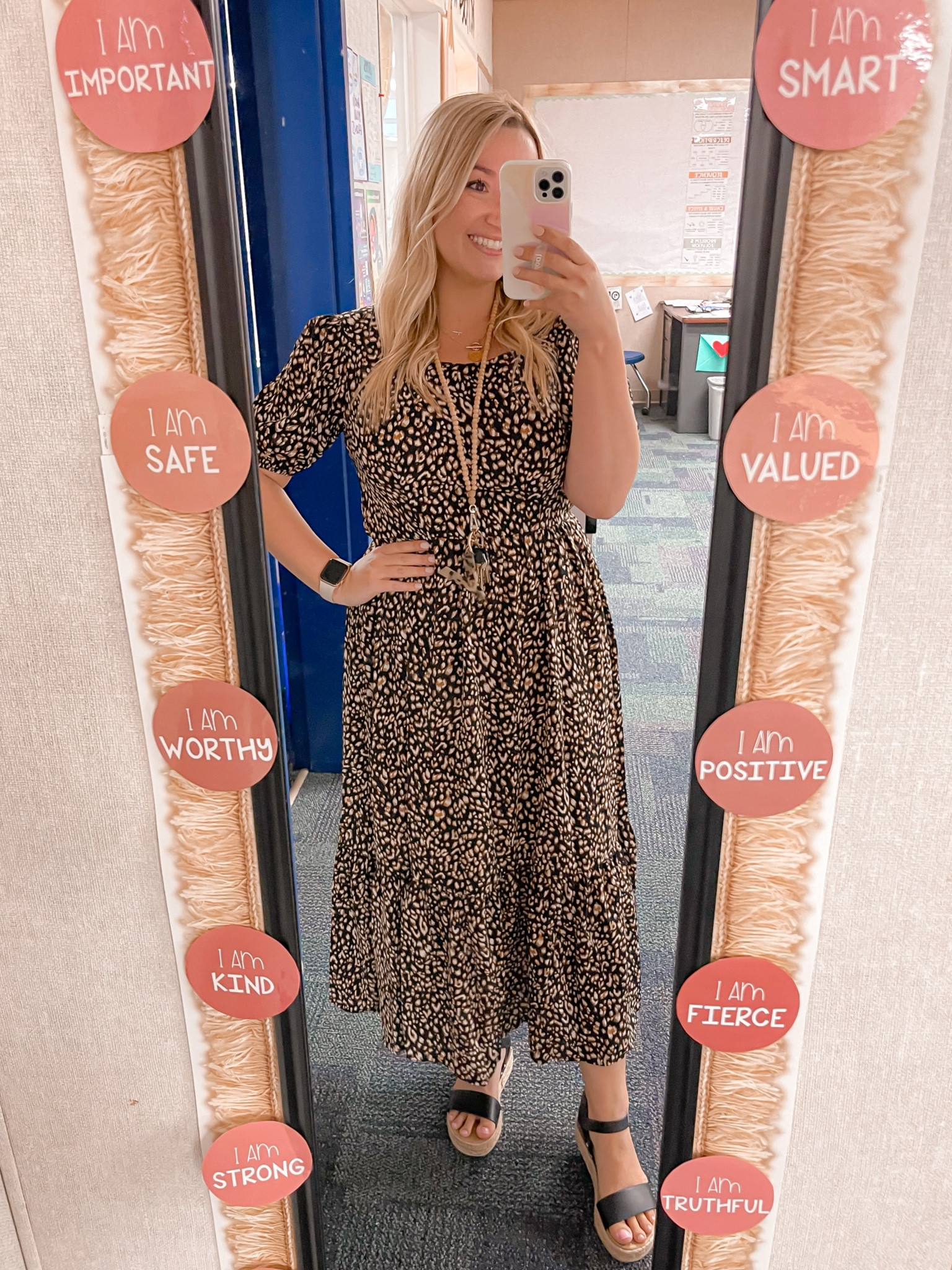 Wearing a size medium in the Amazon dress!