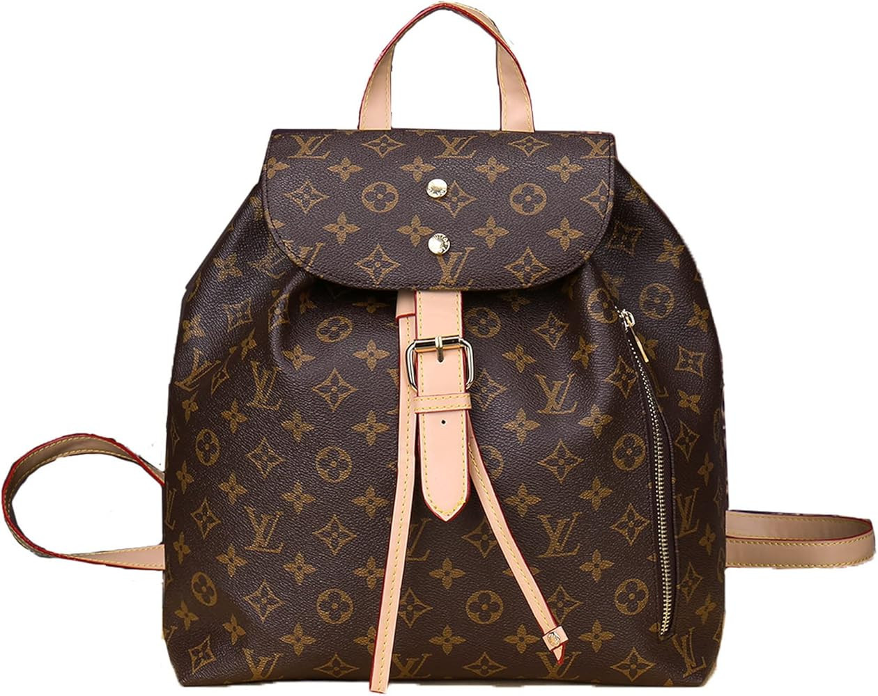 Women PU Leather Backpack Handbag Fashion Checkered Pattern Waterproof Convertible Satchel Bag Mu... | Amazon (US)