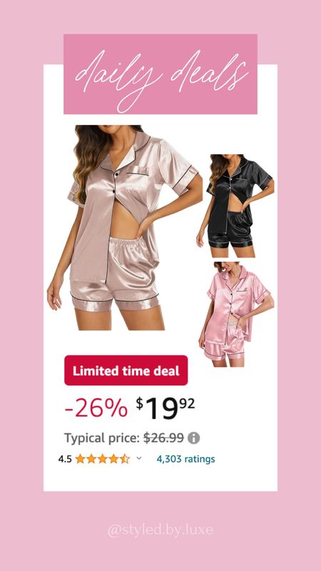 Amazon Daily deals!

Amazon finds - amazon daily deals - amazon pajama sets - summer pajama sets

#LTKStyleTip #LTKSaleAlert #LTKFindsUnder50