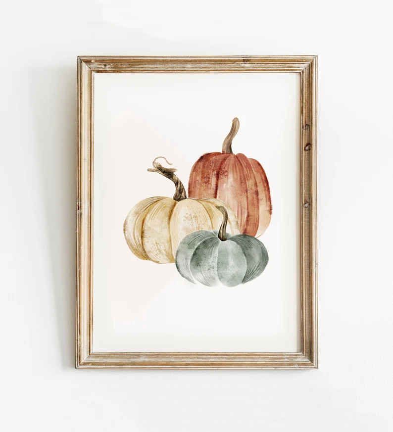 Pumpkin Printable Wall Art Pumpkin Print Rustic Fall Print - Etsy | Etsy (US)