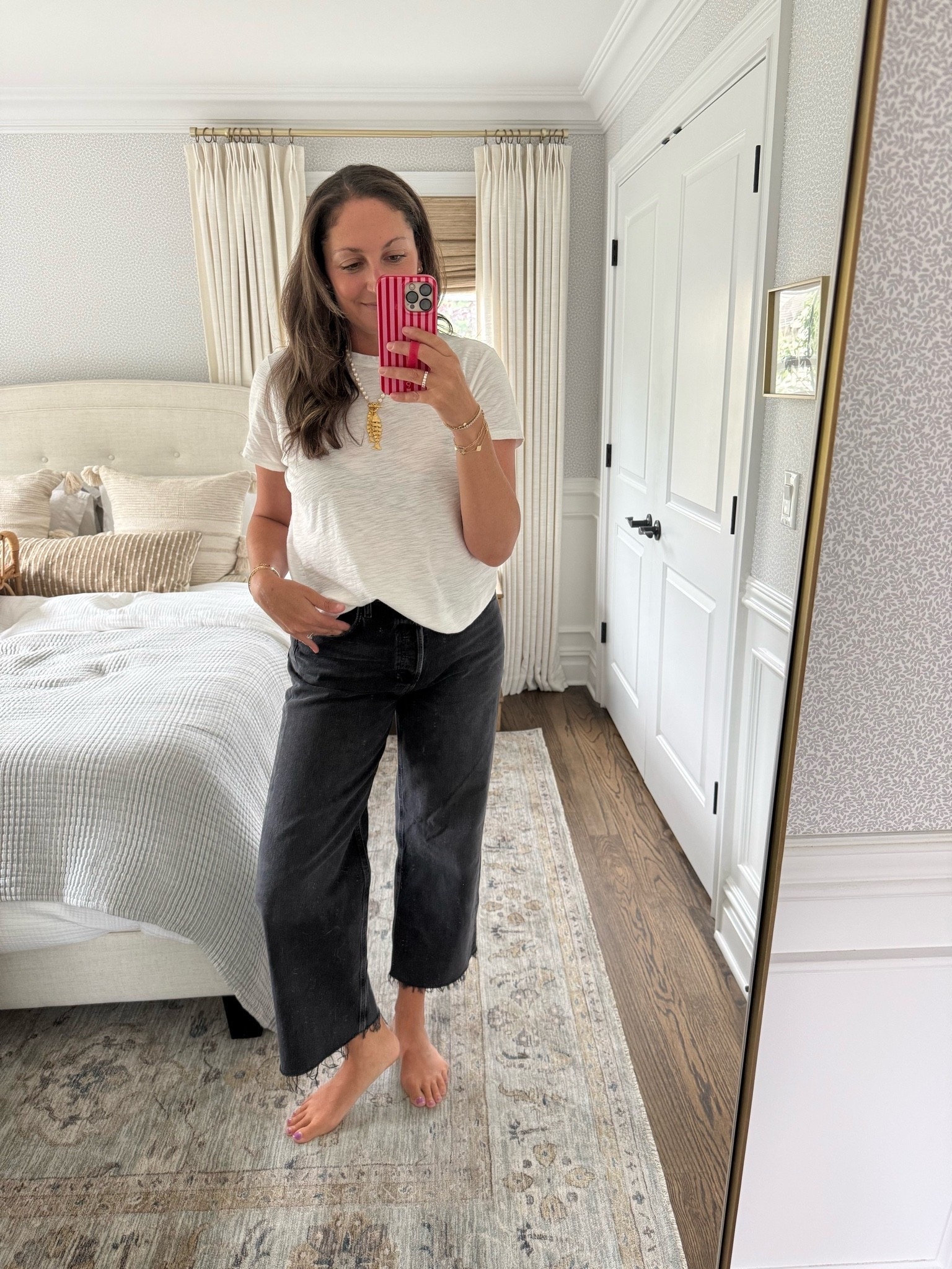 Obsessed with these raw hem jeans!! They fit like a glove and will be so perfect for fall. Planning to wear with sneakers or a bootie. Size up one size for all Agolde and they will be perfect!!

#LTKootd #LTKdayinmylife #LTKmomlife