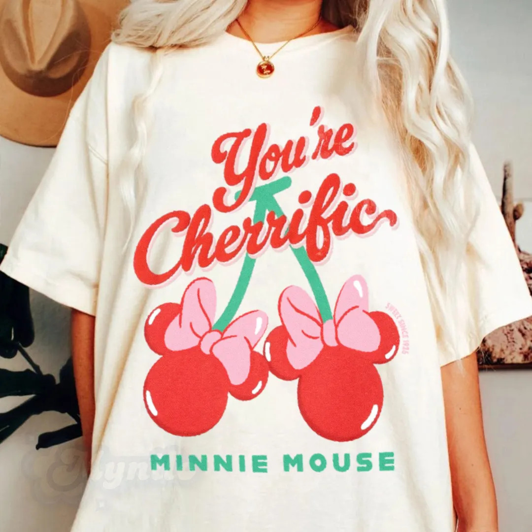 You're Cherrific Minnie Mouse Comfort T-shirt,trending Unisex Tee, Disneyland Vacation Trip Gift ... | Etsy (US)