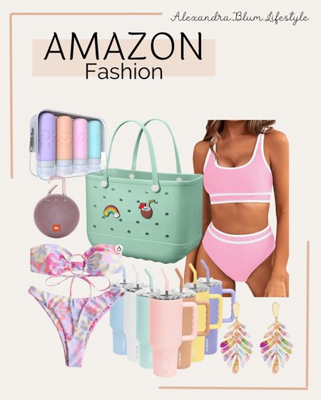  Amazon summer finds from Amazon! Pink bikini swimsuit! Tumbler, rubber tote bag, and beach accessories! 

#LTKSeasonal #LTKFindsUnder50 #LTKSwim