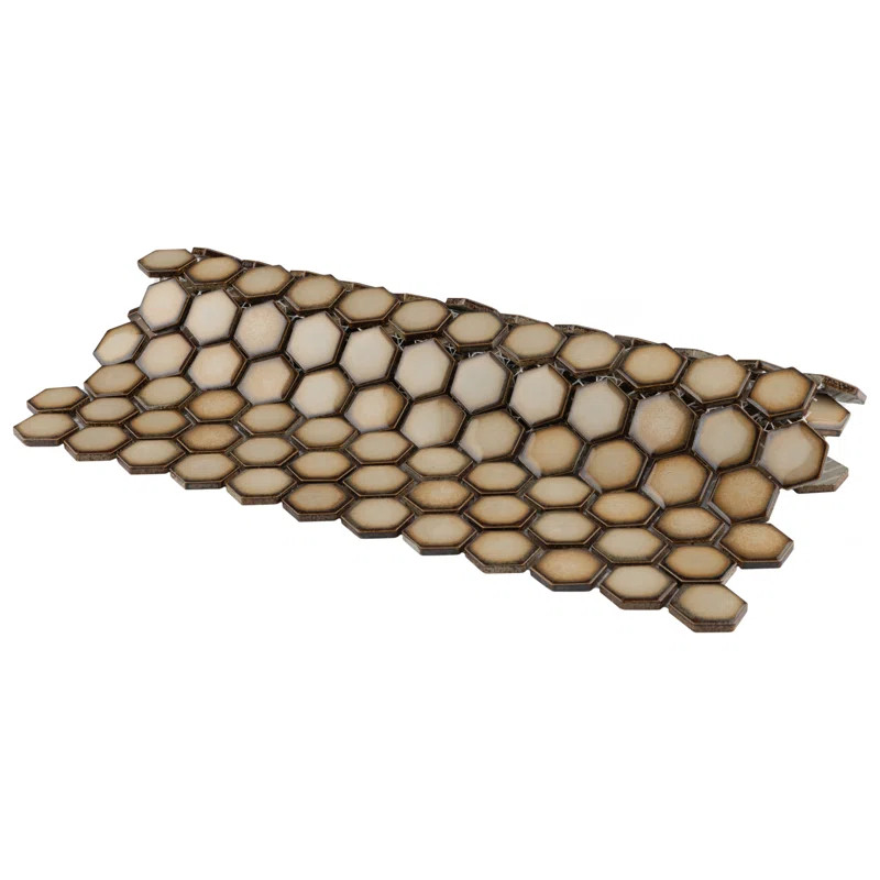 Hudson 1" x 1" Porcelain Honeycomb Mosaic Wall & Floor Tile | Perigold