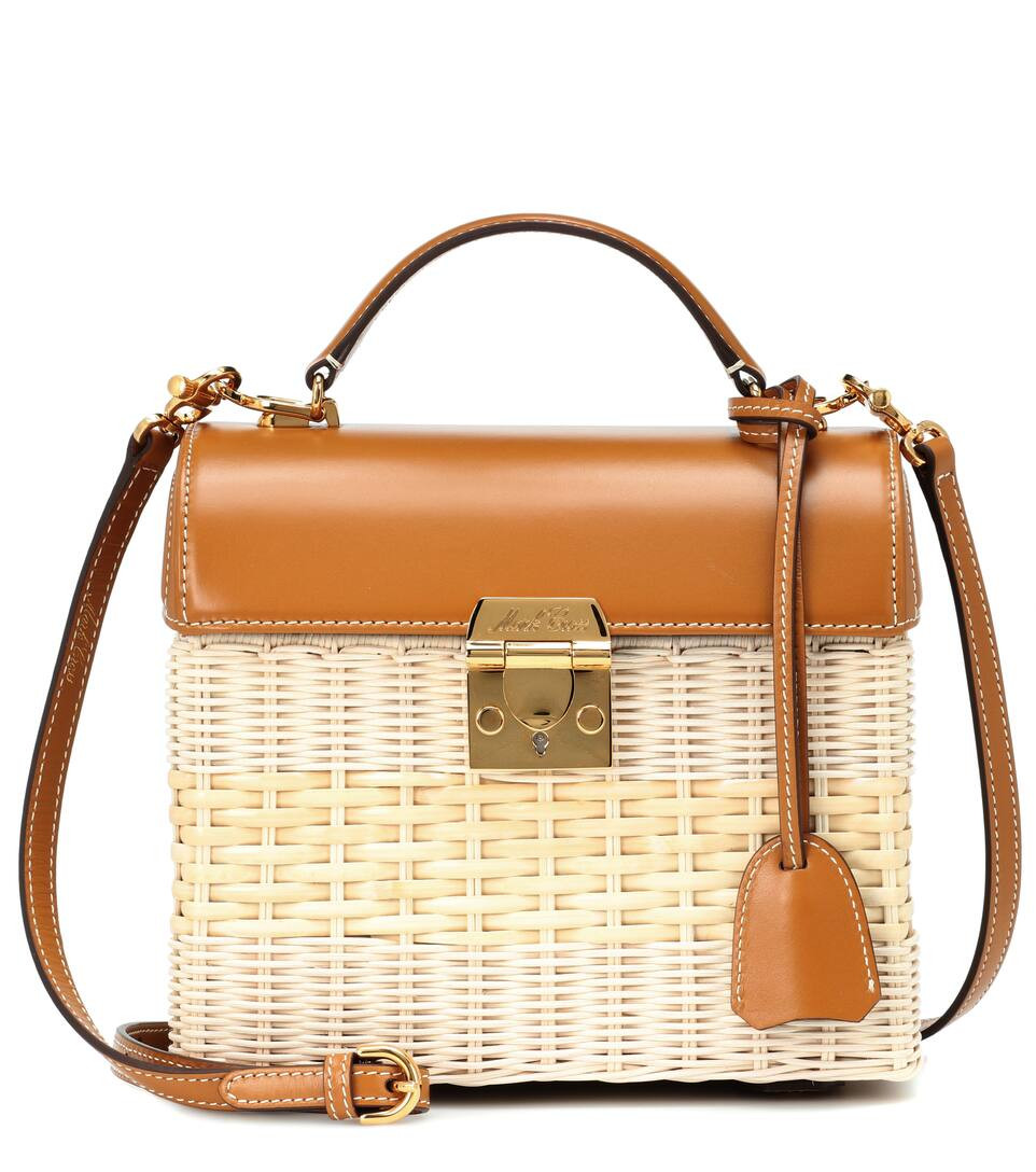 Tote Sara aus Leder und Rattan | Mytheresa (DACH)