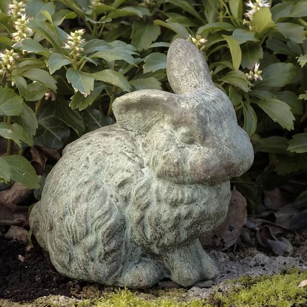 Rabbit with One Ear Up Statue | Wayfair Professional