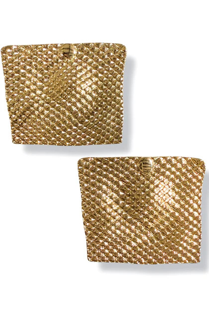 Making A Statement Gold Textured Trapezoid Earrings | The Willow Tree