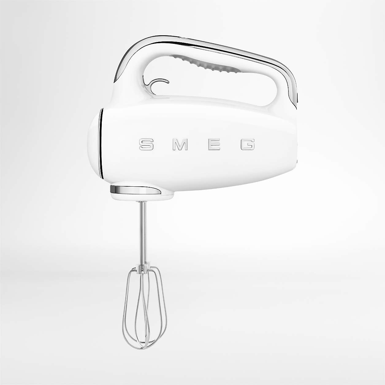 SMEG White 9-Speed Hand Mixer + Reviews | Crate & Barrel | Crate & Barrel