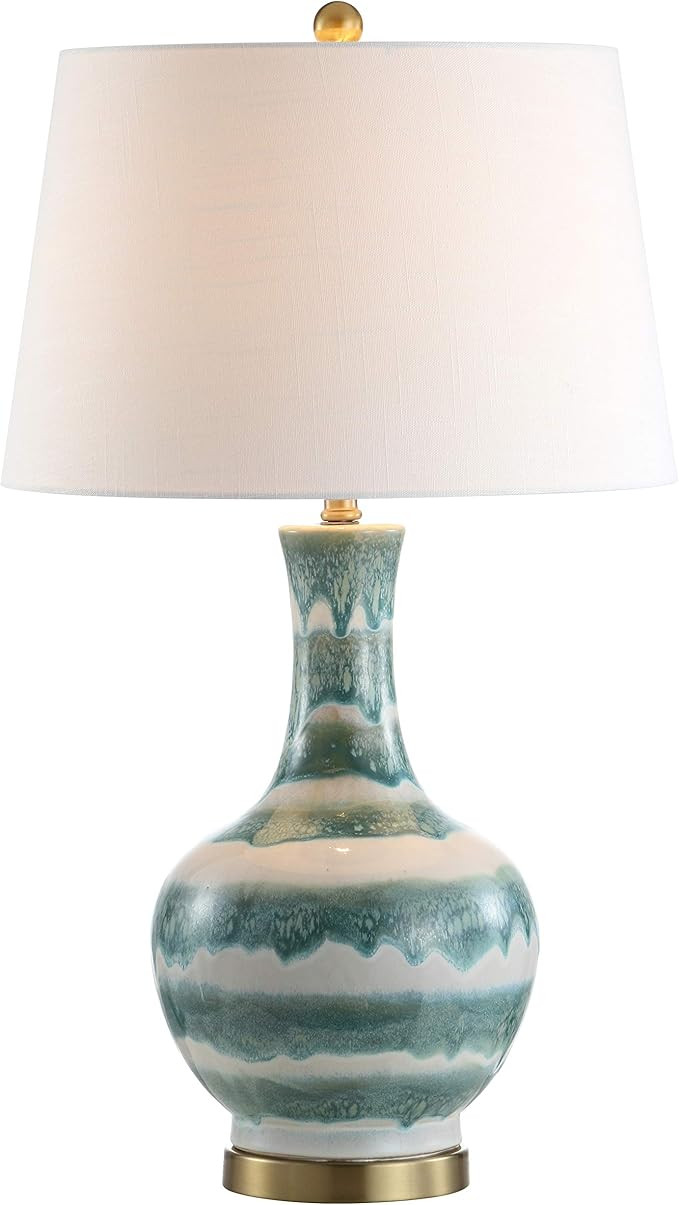 JONATHAN Y JYL3054A Tucker 30.5" Striped Ceramic/Metal LED Table Lamp Contemporary Transitional B... | Amazon (US)