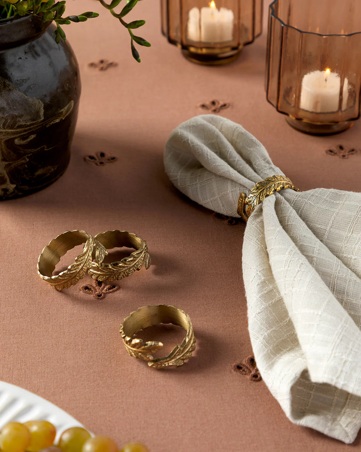 Botanical Brass Napkin Ring (Set of 4) | McGee & Co. (US)