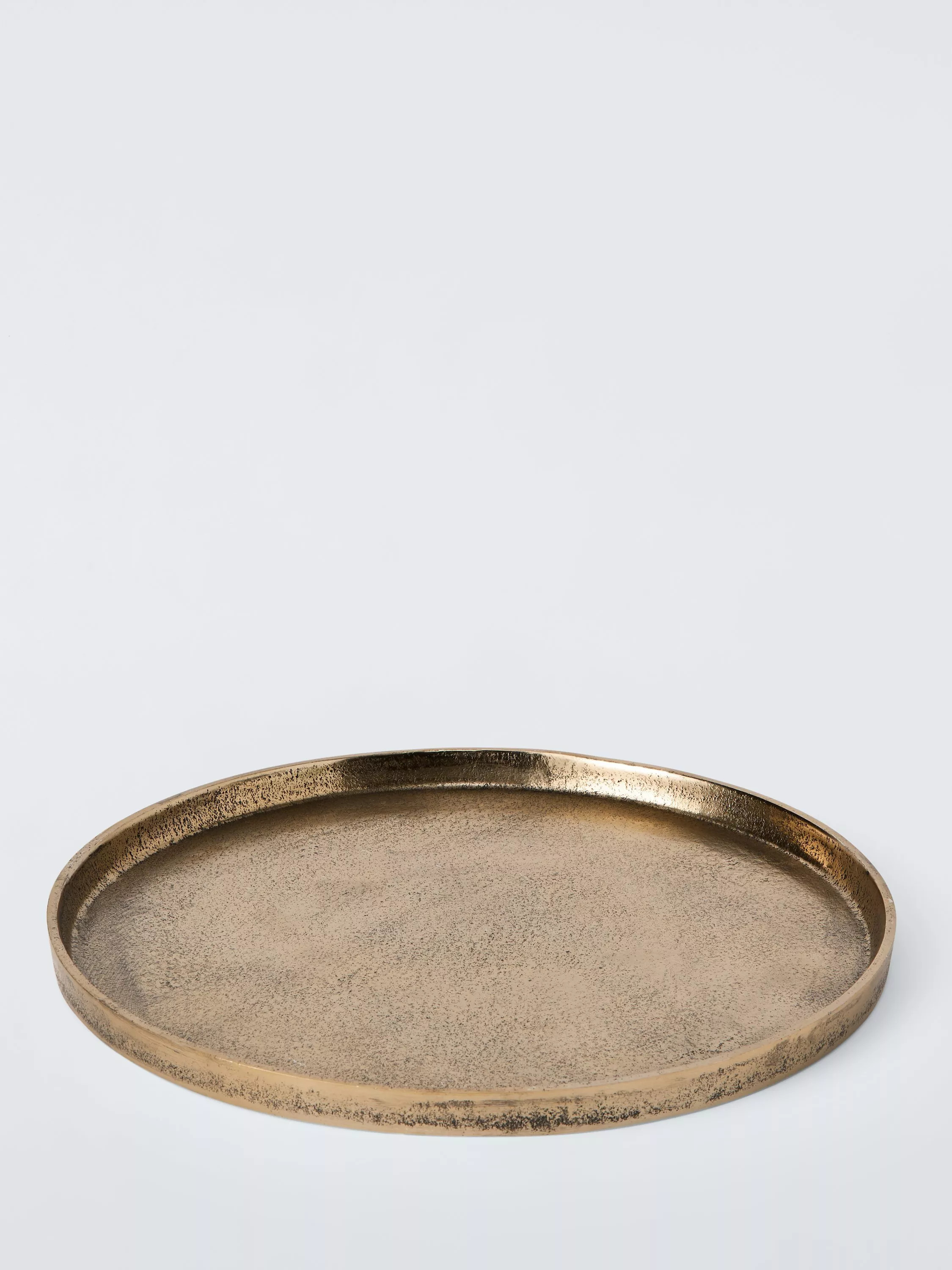 John Lewis Heritage Round Aluminium Tray, 35cm, Gold | John Lewis (UK)