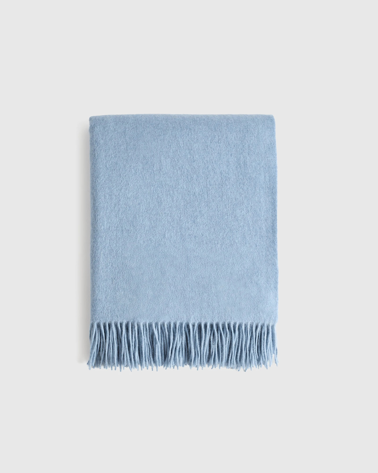 Quince | Mongolian Cashmere Throw in Sky Blue, Size 50x60 | Quince