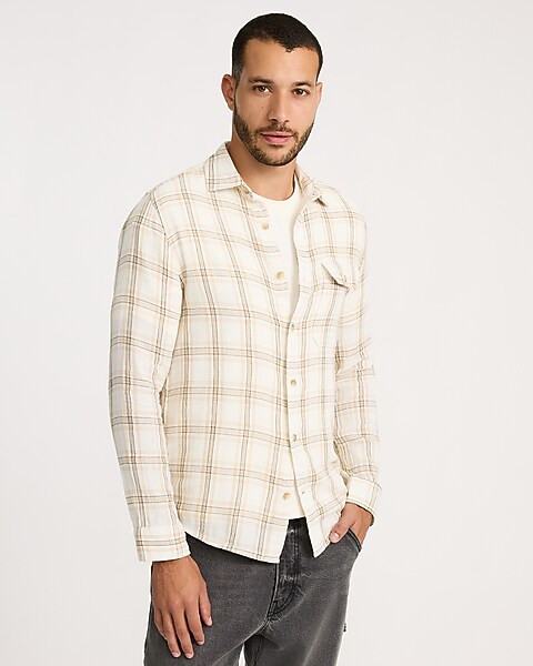 Plaid Cotton Shirt | Express