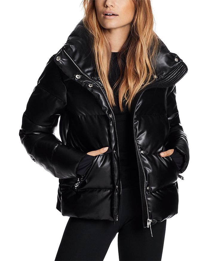 Isabel Faux Leather Puffer Coat | Bloomingdale's (US)