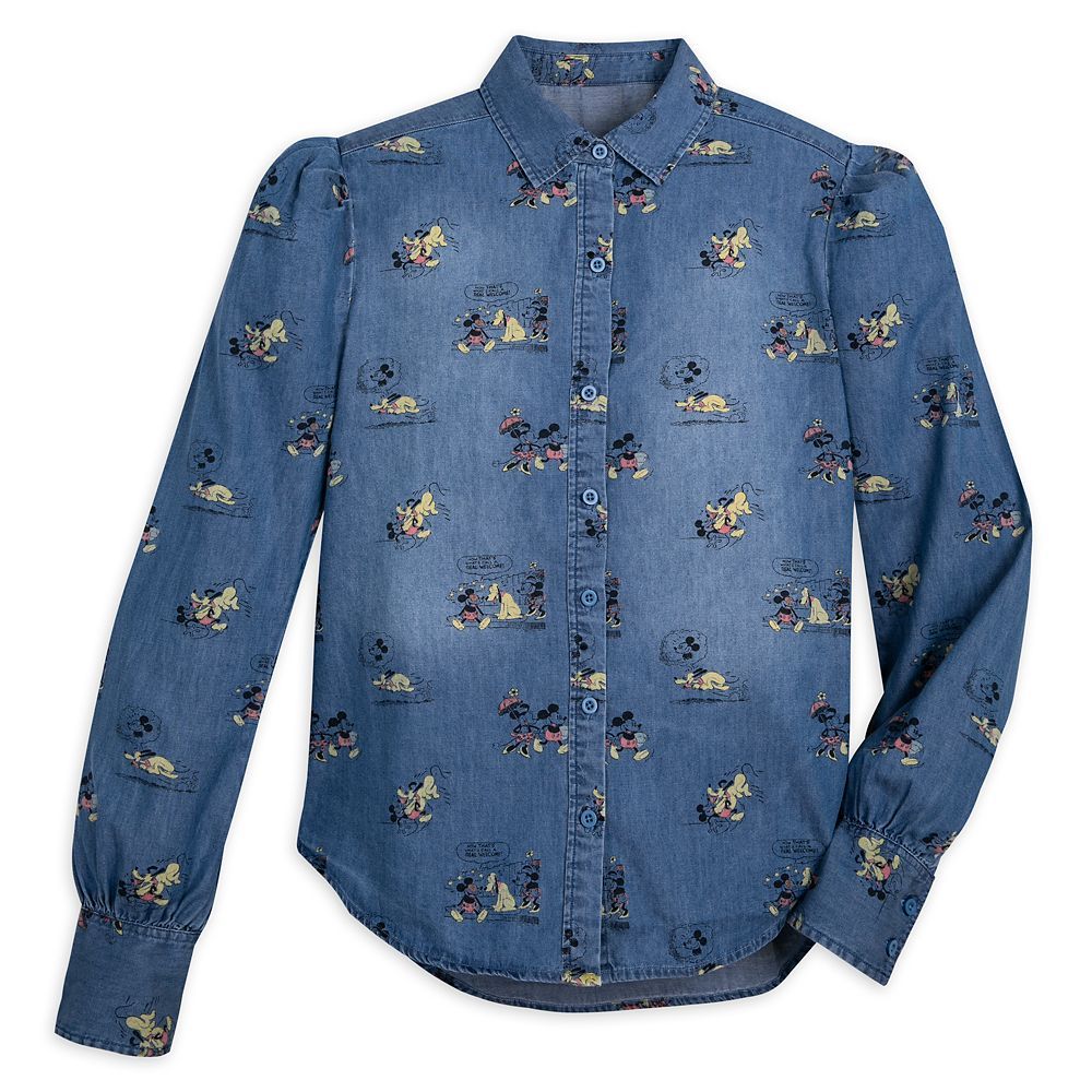 Mickey and Friends Chambray Long Sleeve Shirt for Women by Our Universe | Disney Store