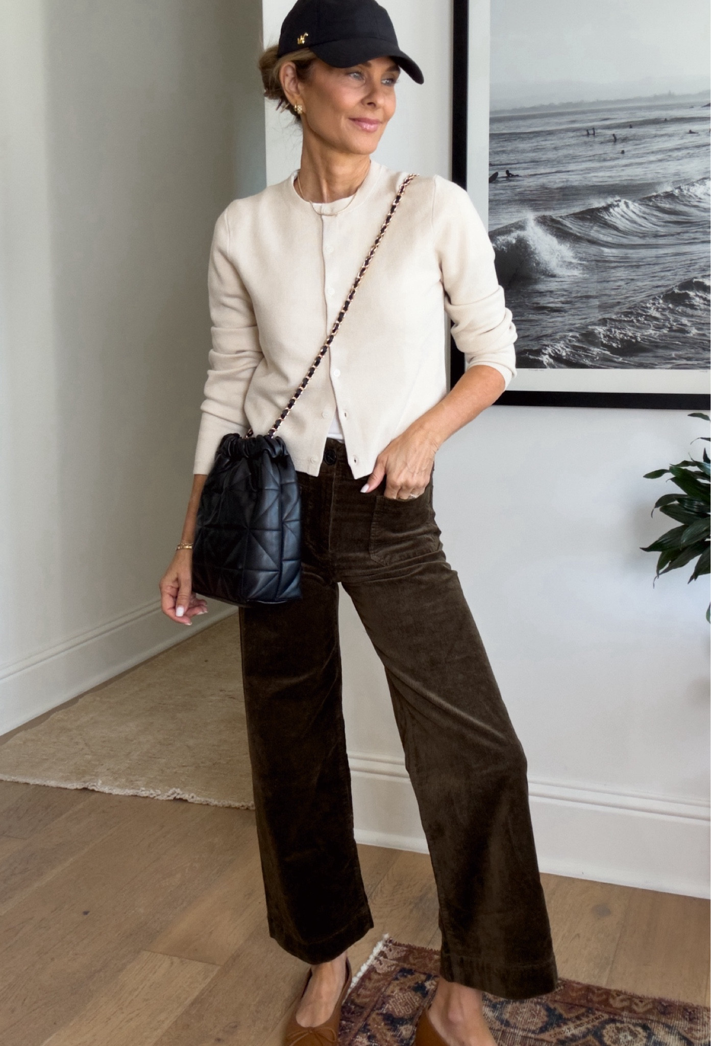 -Colette corduroy pants. tts. Several colors
-Jcrew cardi that is the perfect neutral ecru color . Sz S
-perfect white, high neck tee under $15.
-ballet flats with square toe and full footbed memory foam! Get $50 off first purchase. 
-Target bag I love as a crossbody or tuck the strap inside and fold over as a clutch. 
-Chanel lip crayon #162. Perfect neutral. Sells out frequently. . 



#LTKStyleTip #LTKFindsUnder50 #LTKOver40