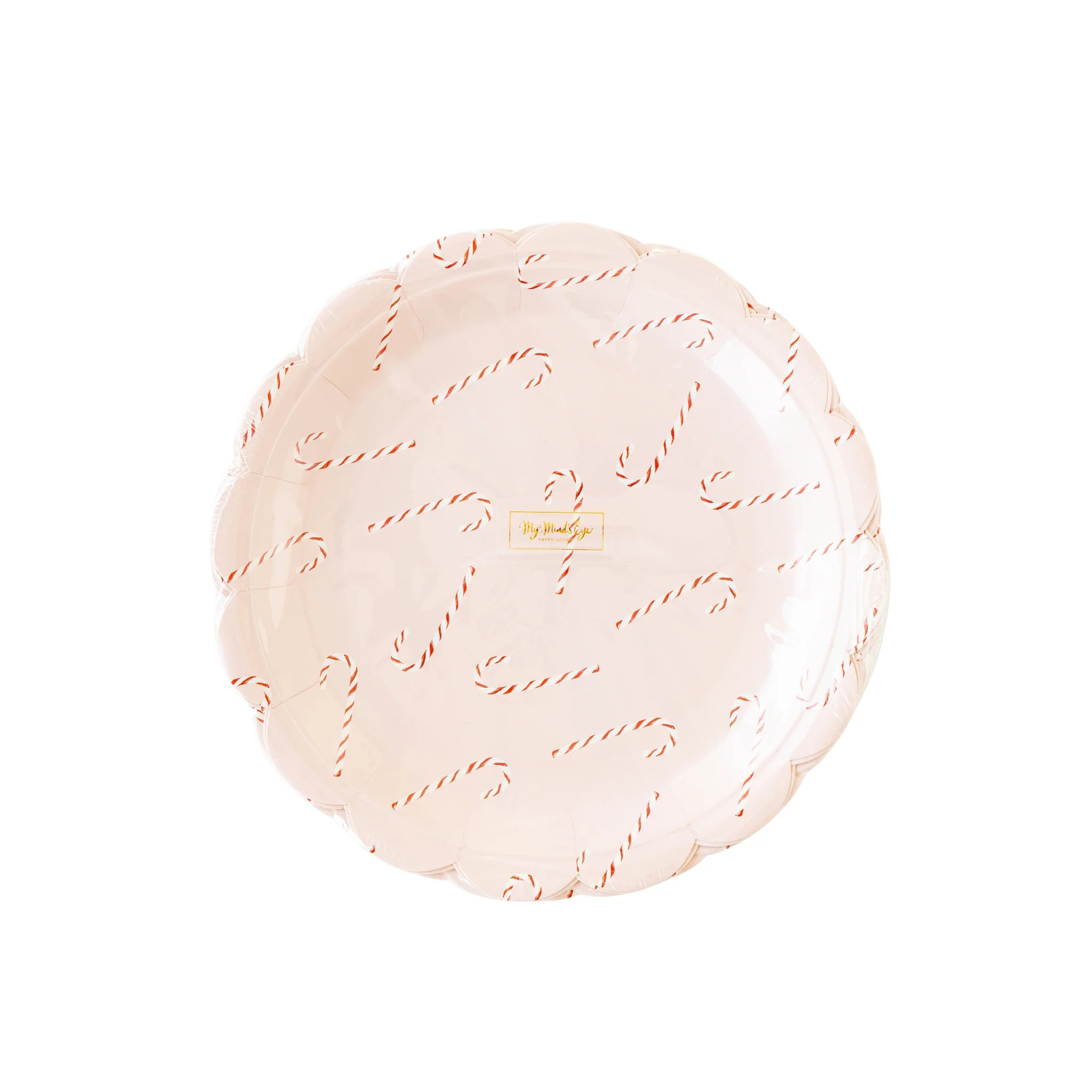 Whimsy Santa Scattered Candy Cane Paper Plate | My Mind's Eye