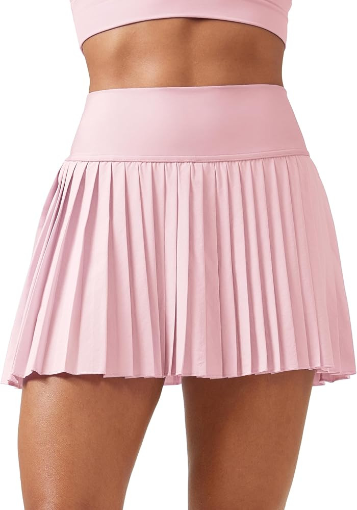 CRZ YOGA High Waisted Pleated Tennis Skirts for Women - Mini Lined Casual Tummy Control Skort wit... | Amazon (US)