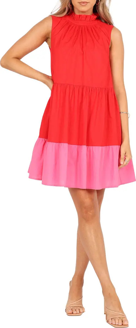 Bradshaw Colorblock Tiered Cotton Shift Dress | Nordstrom