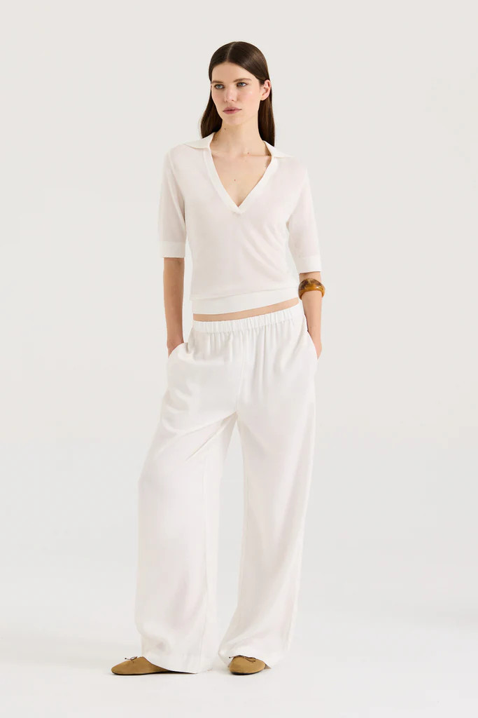 Jasper Short Sleeve Knit Top | Henne