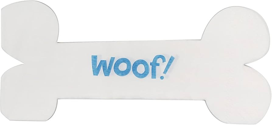 Dog Bone Shaped Paper Napkins, 24 ct | Dog Bone Shaped Napkins | Dog Birthday Party Tableware | Amazon (US)