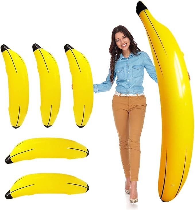 6 Pcs Bachelorette Party Game Inflatable Banana Props Balloons,Include 70 Inch Banana x 1,23 Inch... | Amazon (US)