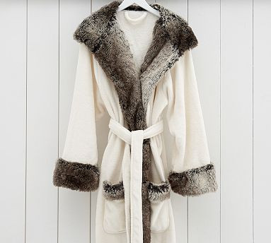 Faux Fur Ombre Robe | Pottery Barn (US)