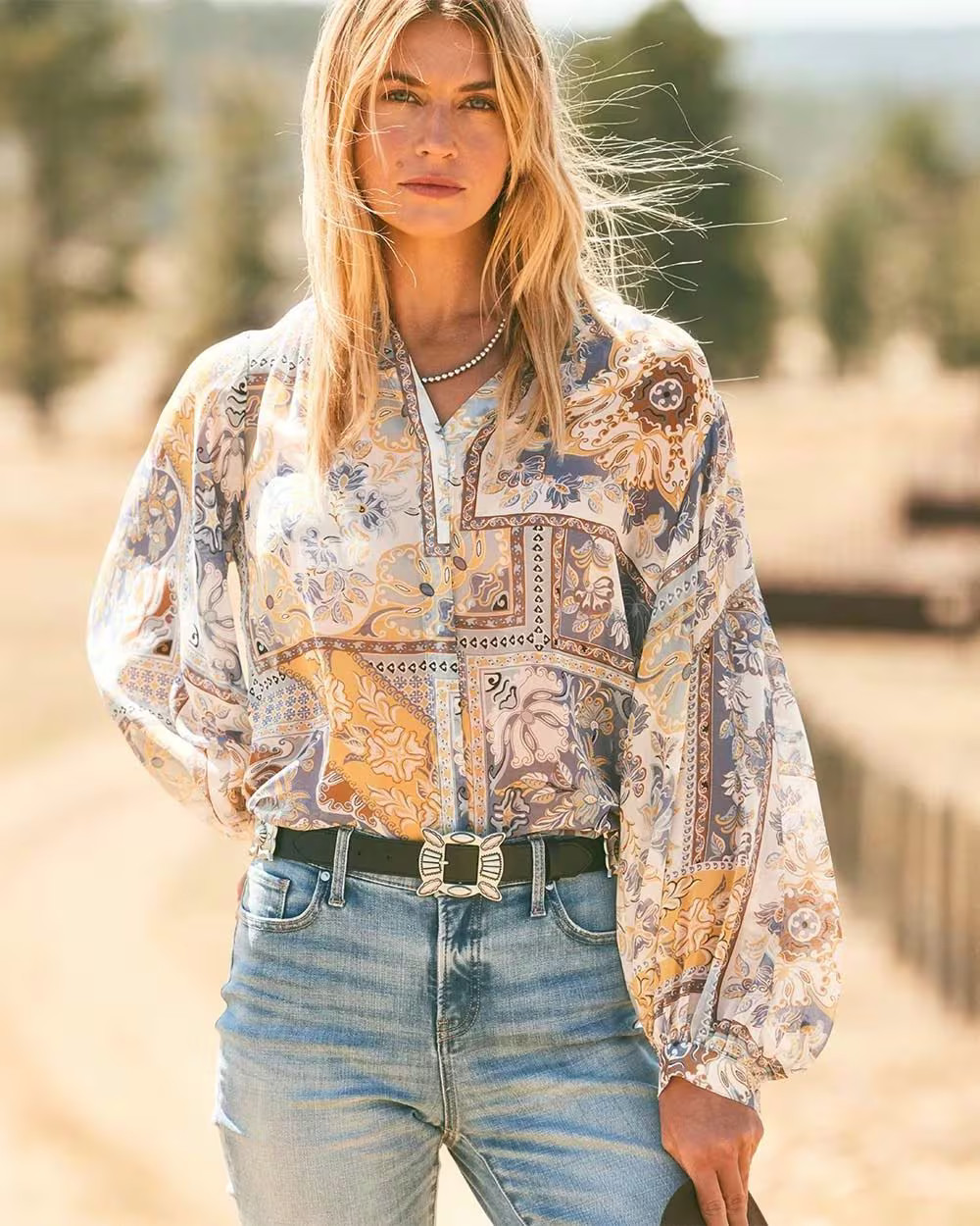 Artisinal Georgette Blouson-Sleeve Blouse | Chico's