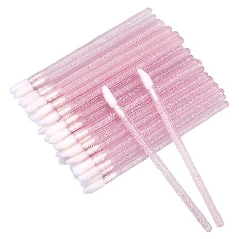 G2PLUS 100PCS Glitter Crystal Lip Brush, Disposable Lip Brushes, Lip Gloss Applicators,Lip Gloss ... | Amazon (US)