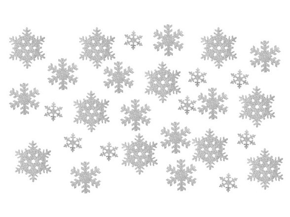 30-Piece Glitter Snowflakes Wall Decal | Woot!