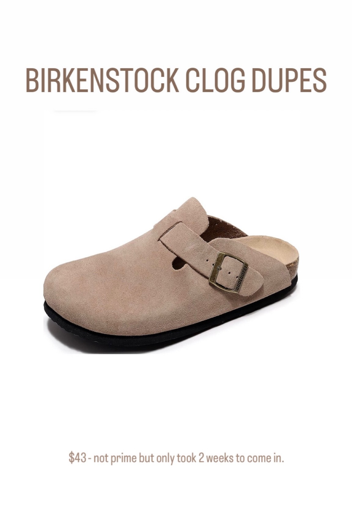 Very quick shipment! If in between sizes, size up. #dupe #birkenstock #clogs 

#LTKsalealert #LTKstyletip #LTKshoecrush