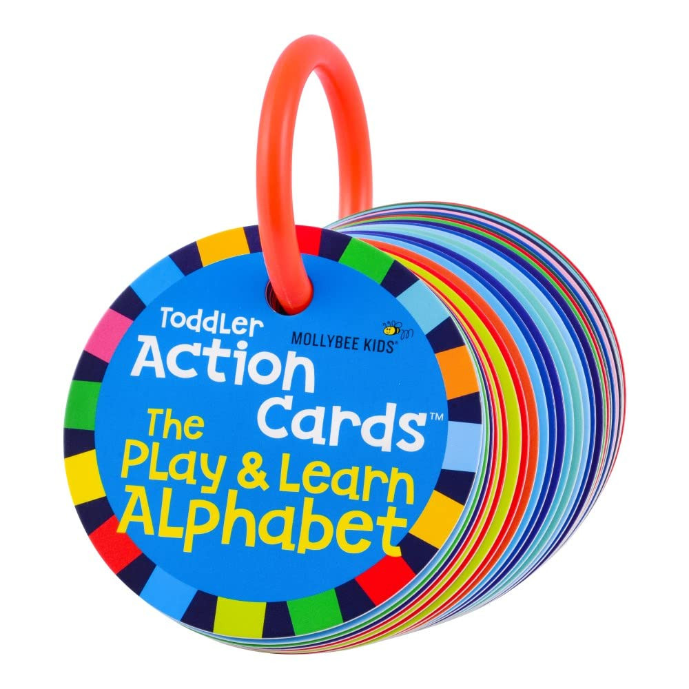 MOLLYBEE Kids Toddler Action Cards The Play and Learn Alphabet - A Learning Letters Toddler Activ... | Amazon (US)