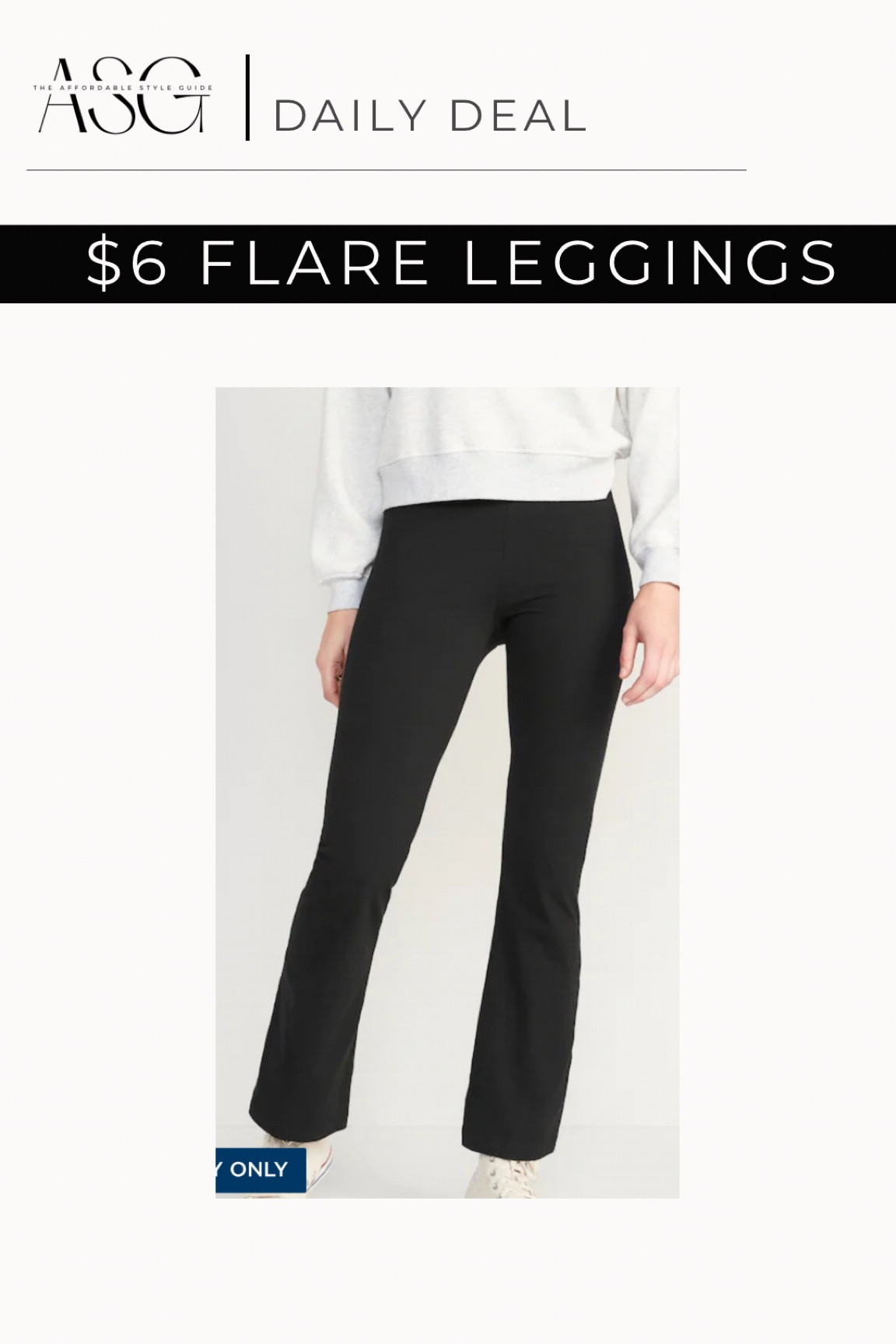 $6 flare leggings today only deal! 

#LTKfindsunder50 #LTKsalealert #LTKfitness
