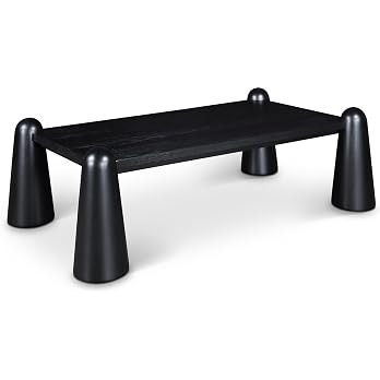 Meridian Furniture 99024Black-CT Wyndham Collection Art Deco Coffee Table with Rich Black Finish,... | Amazon (US)