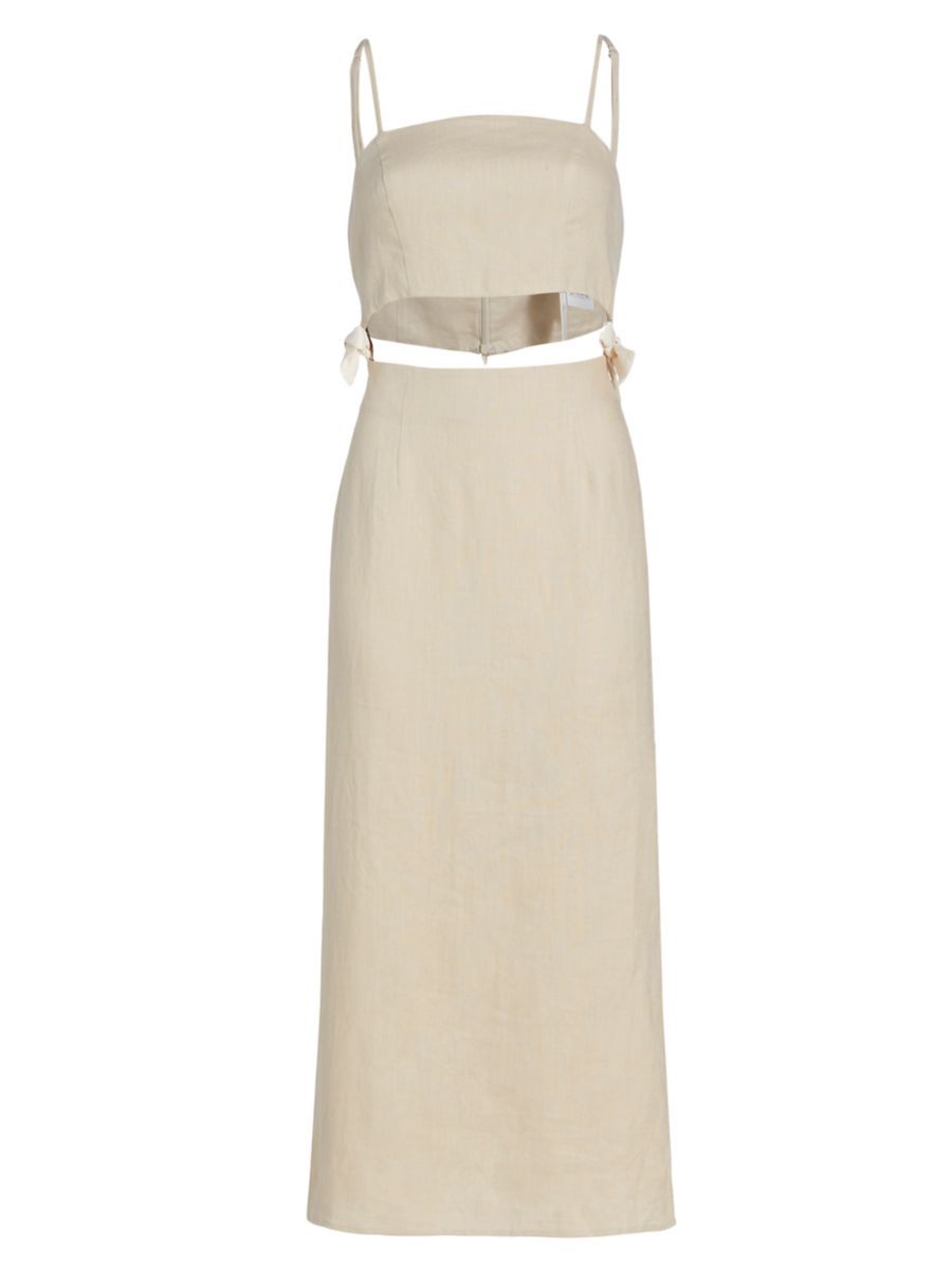 Sanora Linen Cut-Out Dress | Saks Fifth Avenue