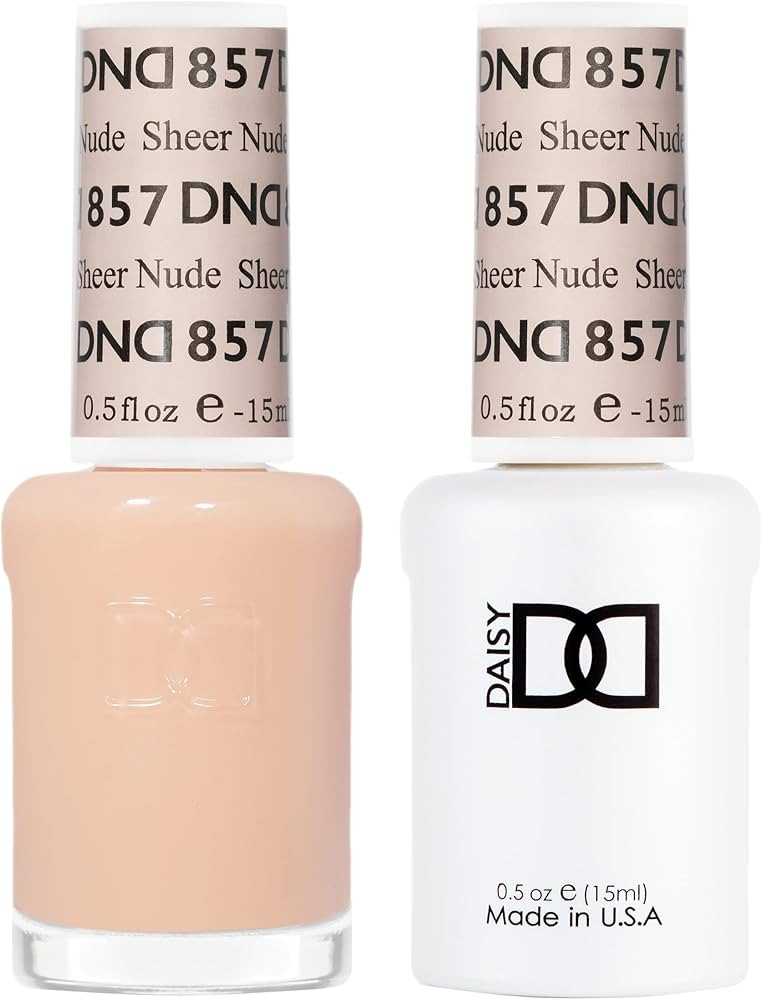 DND Gel Polish Set - 1 each of Gel Polish and Nail Polish, 857 Sheer Nude, 0.5 Fl Oz | Amazon (US)