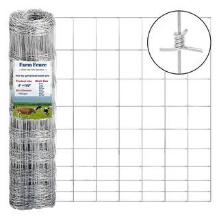 48 in. x 165 ft. 10-Gauge Galvanized Farm Mesh for Yard Livestock Animal Protection | The Home Depot