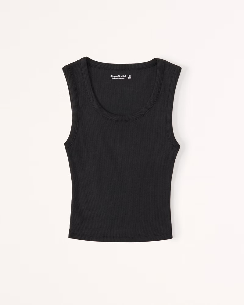 Essential Rib High Scoopneck Tank | Abercrombie & Fitch (US)