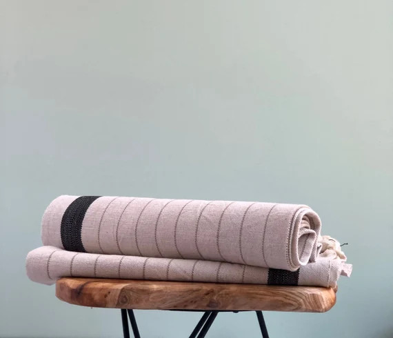 Handwoven Oversized Turkish Linen Cotton Hand Tea Towel Boho | Etsy | Etsy (US)