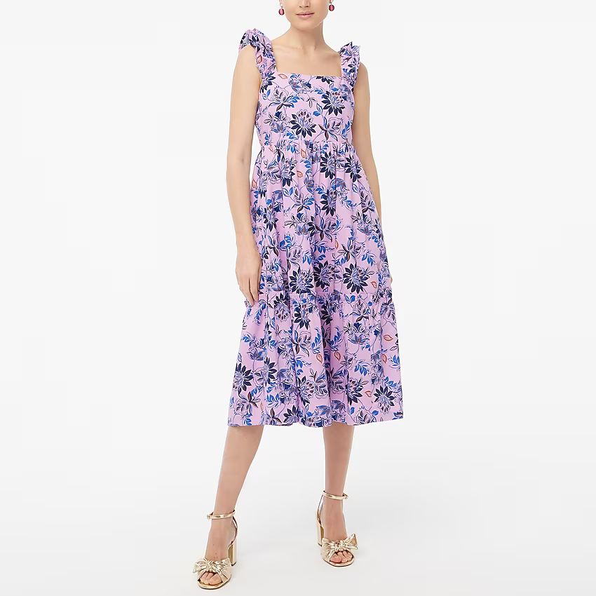 Squareneck midi dress | J.Crew Factory