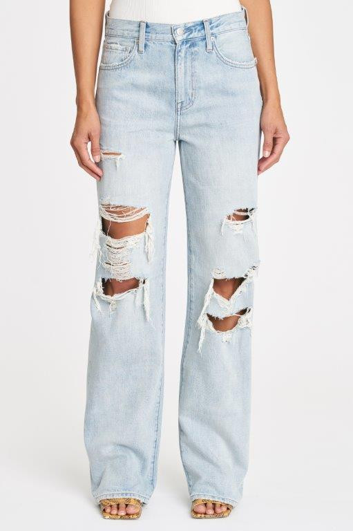 Bobbie Mid Rise Loose Straight Leg - Encinitas Distressed | Pistola Denim