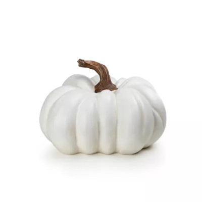 Large Resin Pumpkin Decoration in White | Bed Bath & Beyond | Bed Bath & Beyond
