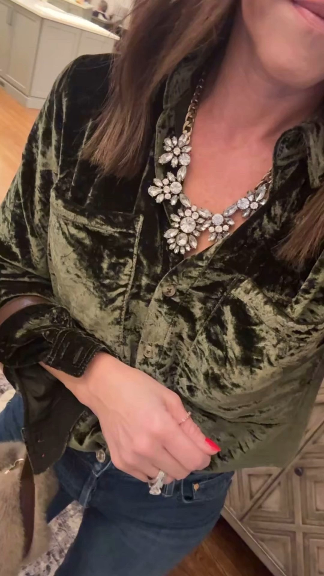 Velvet and faux fur last night for girls night. 
XS top


#LTKSeasonal #LTKootd #LTKHoliday