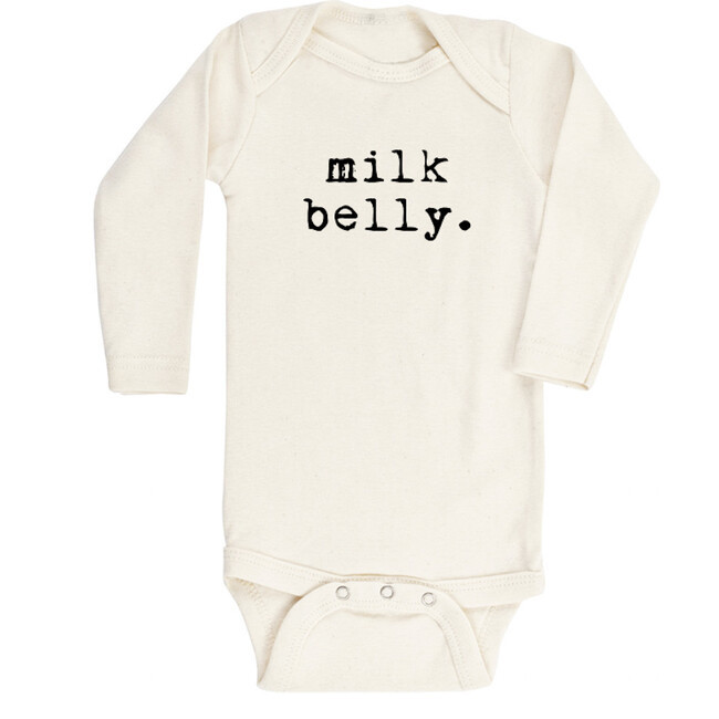 Tenth and Pine | Milk Belly Long Sleeve Bodysuit (Cream, Size 12-18M) | Maisonette | Maisonette