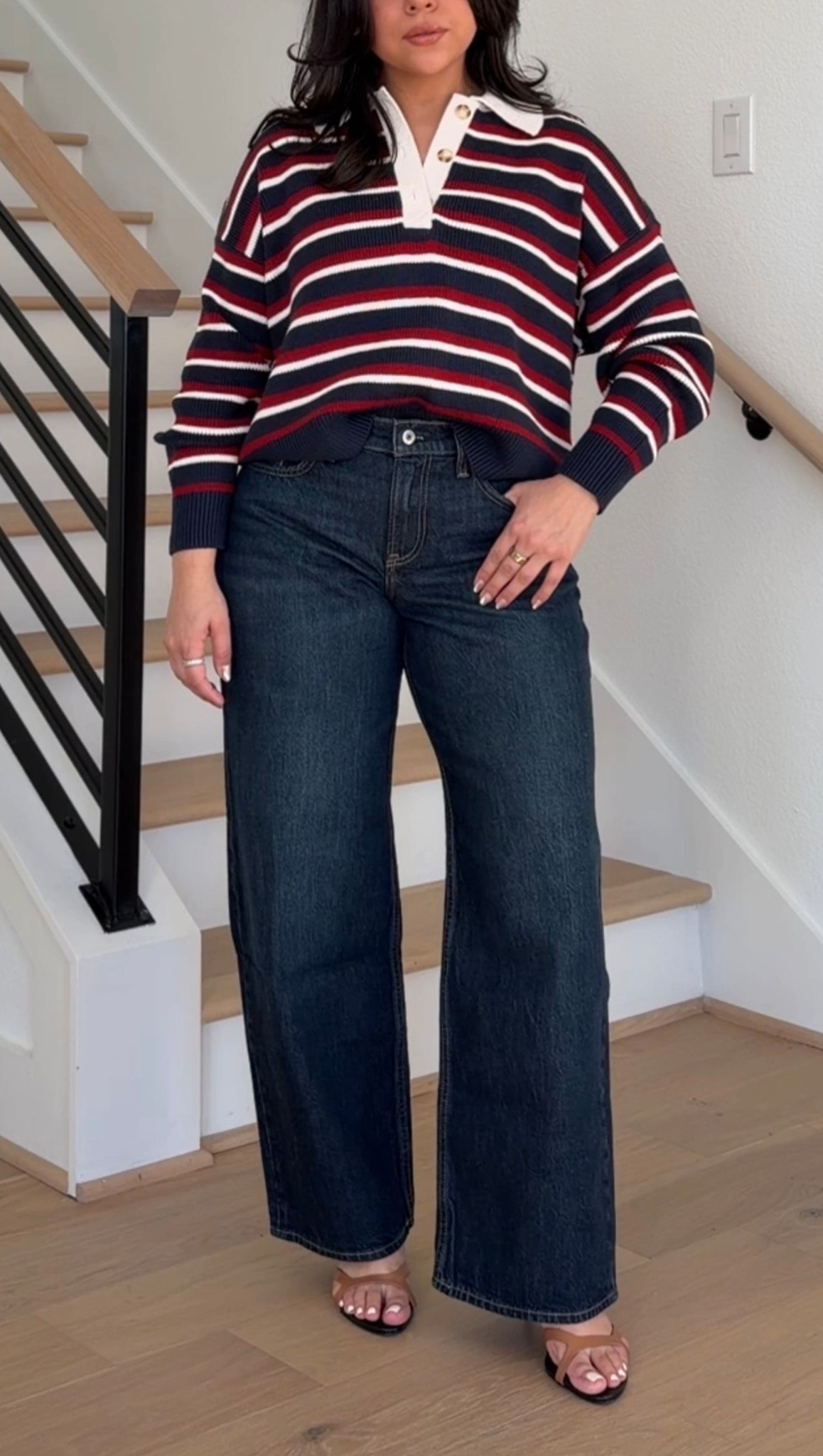 Abercrombie denim sale ends 2/2 extra 15% off w code DENIMAF 
Baggy jeans: 25 short 
Rugby top: xs 
Heels: 6.5 

#LTKgrwm #LTKootd #LTKSaleAlert