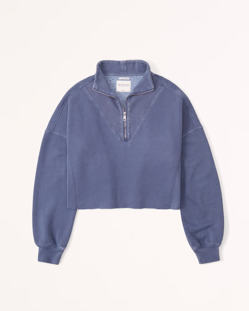 Essential Mini Sunday Cutoff Half-Zip | Abercrombie & Fitch (US)