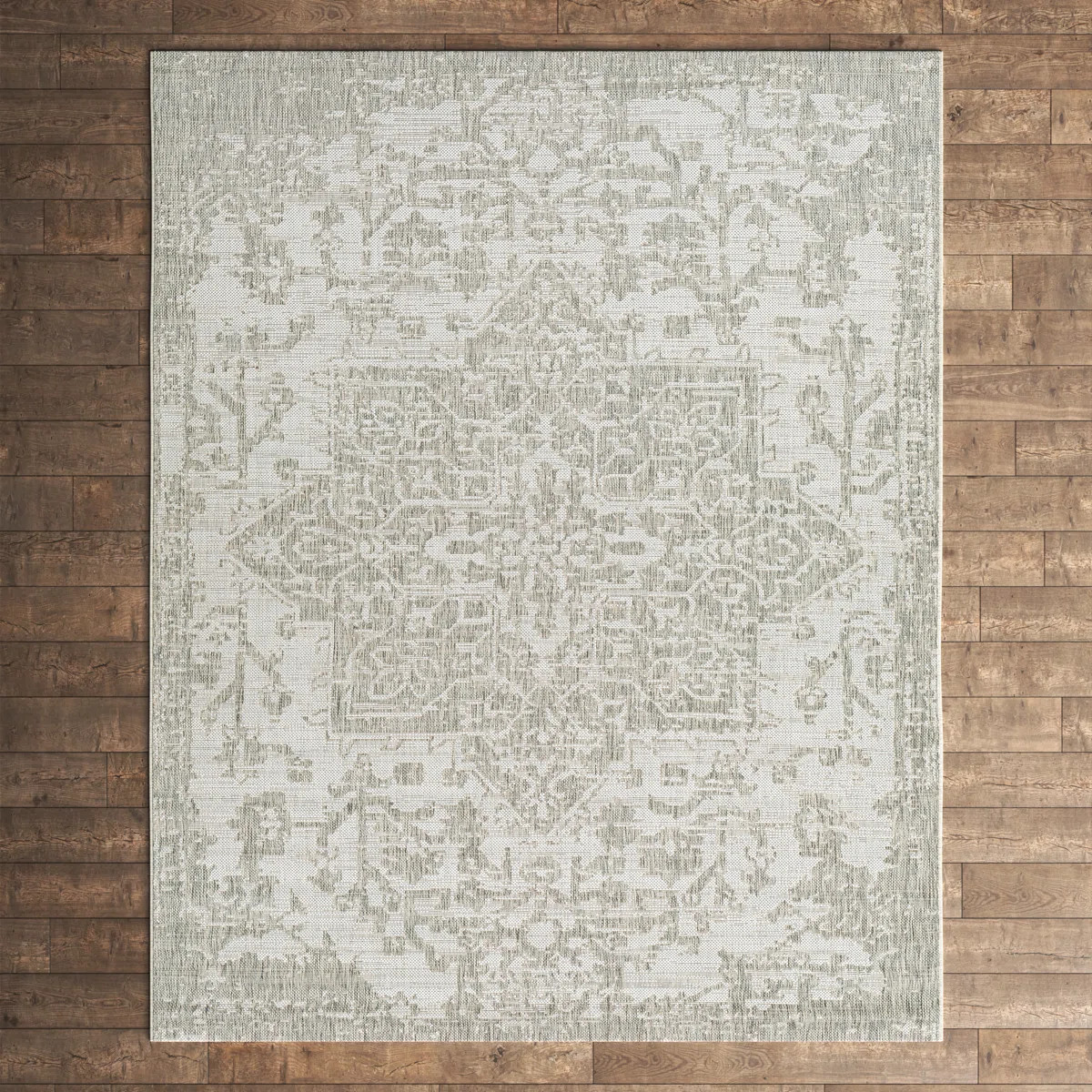 Gaiwan Oriental Gray Indoor/Outdoor Area Rug | Wayfair North America