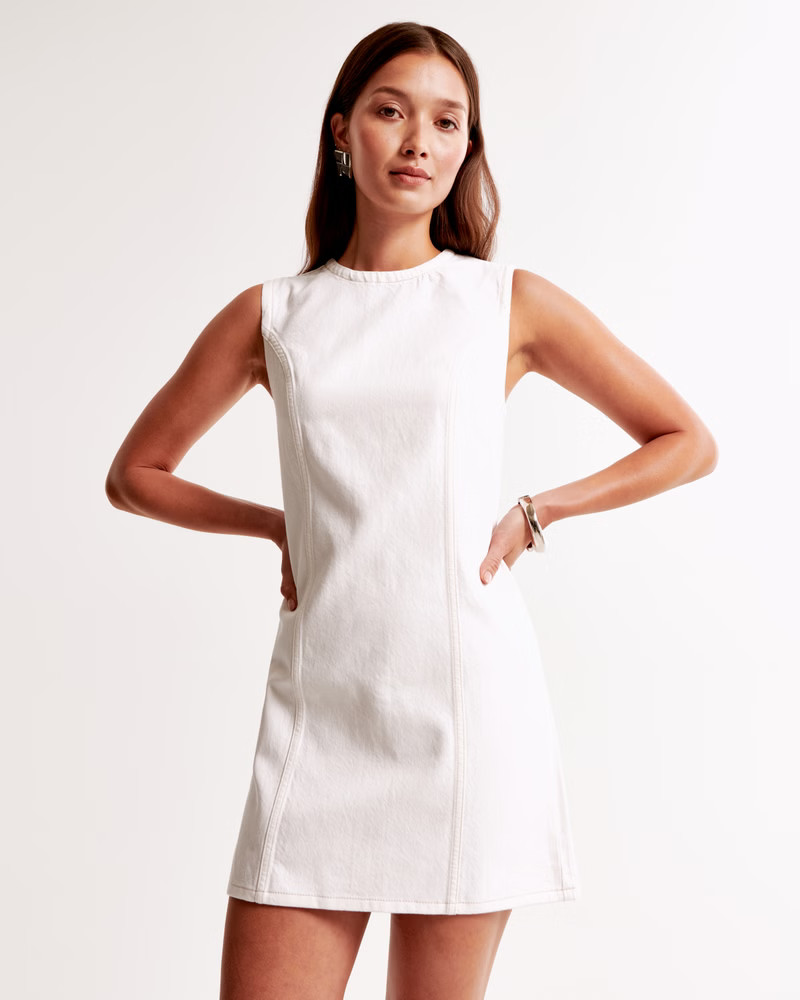 Denim Shift Mini Dress | Abercrombie & Fitch (US)