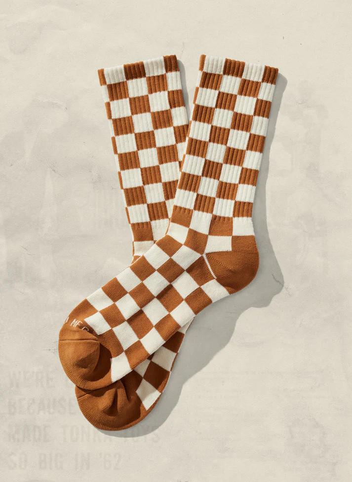 Checkerboard Crew Socks | Ascot + Hart