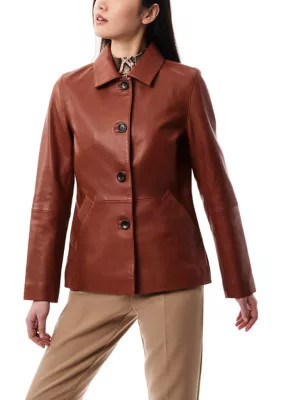 Bernardo Women's Faux Leather Barn Jacket, Small | Belk